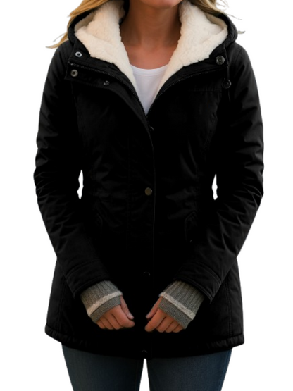 Women's Waterproof Windproof Hooded Fleece Lining Jacket🔥70% off last day🔥