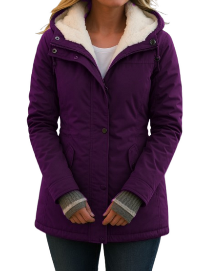 Women's Waterproof Windproof Hooded Fleece Lining Jacket🔥70% off last day🔥