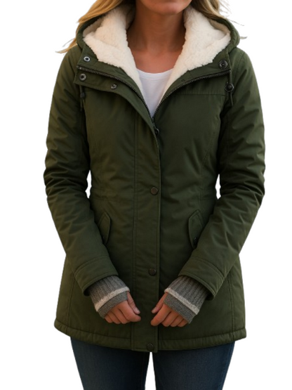 Women's Waterproof Windproof Hooded Fleece Lining Jacket🔥70% off last day🔥